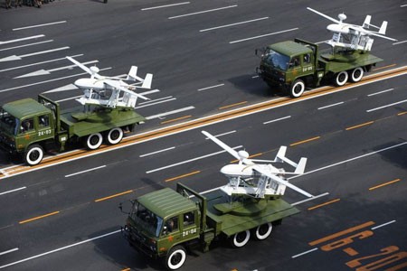 Máy bay không người lái cỡ nhỏ trong lễ duyệt binh của Trung Quốc (ảnh tư liệu)